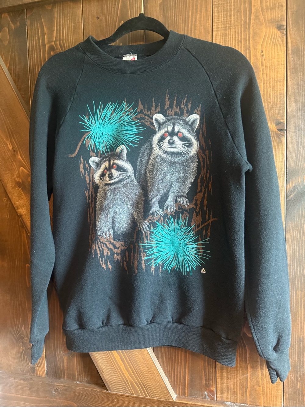 Vintage 1987 Jerzees Raccoon Sweatshirt